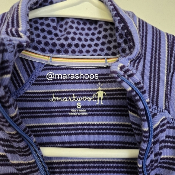 Smartwool Stripe Classic Thermal Merino Base Layer 1/4 Zip - Picture 6 of 6